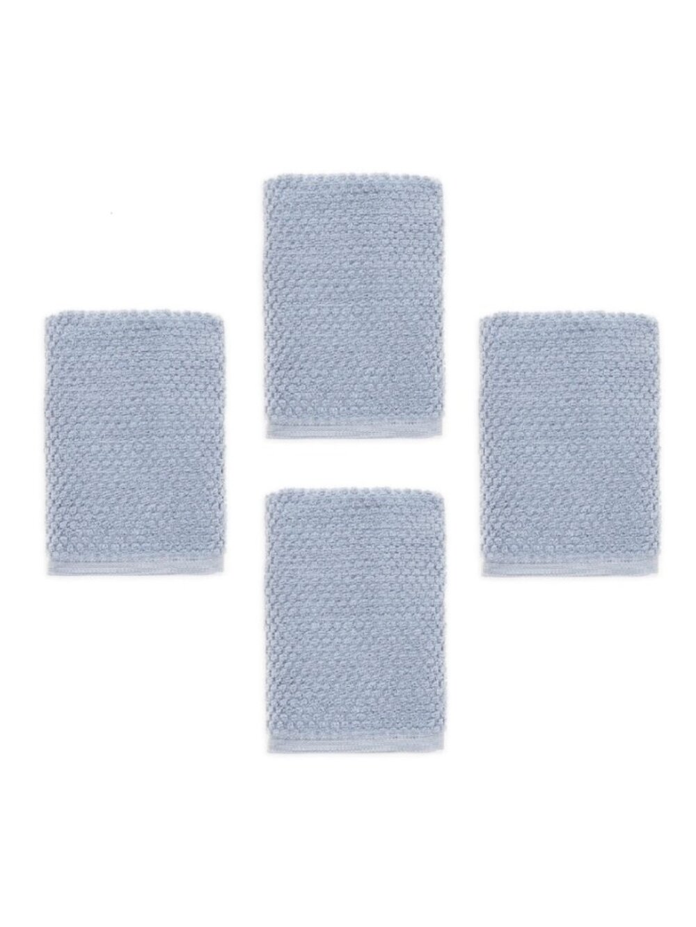 4 brand new Wild Sage Savannah 90% Cotton 16x28" HAND Towels in BLUE FOG color